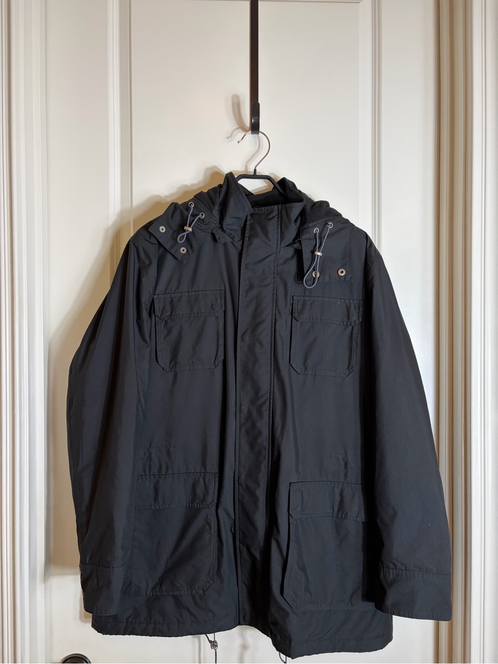 Cole Haan Black Hooded Field Jacket